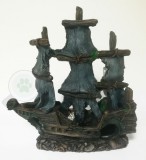 Szer-Ber Háromárbocos vitorlás kalózhajó roncs (26 x 10 x 27 cm)