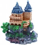 Szer-Ber Kastély a szikaormon, alatta barlanggal - Akvárium dekor (160 x 105 x 170 mm)