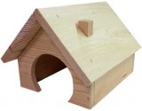 Szer-Ber Klasszikus rágcsáló faház kéménnyel (240 x 210 x 165 mm | Közepes termetű rágcsálók, pl. tengerimalac, csincsilla számára)