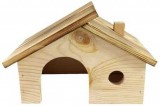 Szer-Ber Klasszikus rágcsáló faház kis kerek ablakkal (305 x 180 x 205 mm | Közepes termetű rágcsálók, pl. tengerimalac, csincsilla számára)