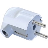 Szerelhető földelt dugvilla vezeték védővel oldalsó bevezetéssel 16A 250V Fehér