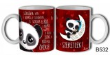 Szerelmes bögre, rólad álmodom, szeretlek, panda maci