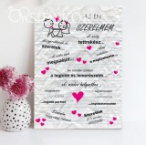 SZERELMÜNK LAPJA Ajándék tábla