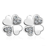 SZERENCSEHOZÓ NÉGYLEVELŰ LÓHERE - EZÜST FÜLBEVALÓ