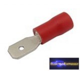 Szigetelt csúszósaru 4.8mm, 0.5-1.5mm Piros