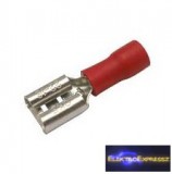 Szigetelt csúszósaru 6.3mm, 0.5-1.5mm Piros