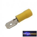 Szigetelt csúszósaru 6.3mm, 4.0-6.0mm Sárga