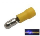 Szigetelt hengeres saru 5mm Sárga PVC szigeteléssel 4-6mm