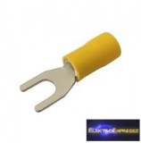 Szigetelt villás saru 5.3mm, 0.4-6.0mm Sárga