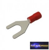 Szigetelt villás saru 6.5mm, 0.5-1.5mm Piros