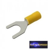 Szigetelt villás saru 8.4mm, 0.4-6.0mm Sárga