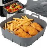 Szilikon Air Fryer Betét 20x20 cm, Tapadásmentes, Újrafelhasználható, Mosogatógépben Mosható