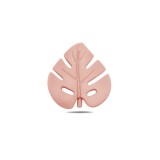 Szilikon levél rágóka - rózsaszín