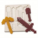 Szilikon Minecraft Kard És Fejsze Forma