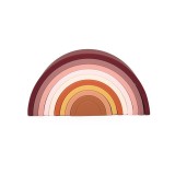 Szilikon szivárvány építőkészlet sötét nude színben