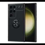 Szilikon telefonvédő (asztali tartó, tartógyűrű, 360°, mágneses) FEKETE Samsung Galaxy S24 Ultra (SM-S928) "Gigapack csomagolás" (GP-151341) (GP-151341)