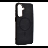 Szilikon telefonvédő (ECO bőr hatású hátlap, karcolásmentesítő belső, fém kameravédő, MagSafe, prémium) FEKETE Samsung Galaxy A26 5G (SM-A266) "Gigapack csomagolás" (GP-170085) (GP-170085)