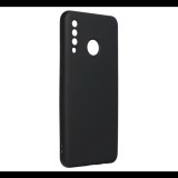 Szilikon telefonvédő (matt, mikrofiber plüss karcolásmentesítő belső, prémium) FEKETE Huawei P30 Lite (Nova 4e) "Gigapack csomagolás" (GP-129153) (GP-129153)