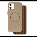 Szilikon telefonvédő (műanyag hátlap, kameravédő, MagSafe, csillogó) BARNA Apple iPhone 11 "Gigapack csomagolás" (GP-171514) (GP-171514)