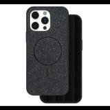 Szilikon telefonvédő (műanyag hátlap, kameravédő, MagSafe, csillogó) FEKETE Apple iPhone 17 "Gigapack csomagolás" (GP-173593) (GP-173593)