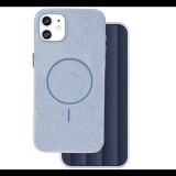 Szilikon telefonvédő (műanyag hátlap, kameravédő, MagSafe, csillogó) VILÁGOSKÉK Apple iPhone 11 "Gigapack csomagolás" (GP-171535) (GP-171535)