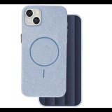Szilikon telefonvédő (műanyag hátlap, kameravédő, MagSafe, csillogó) VILÁGOSKÉK Apple iPhone 14 "Gigapack csomagolás" (GP-171527) (GP-171527)