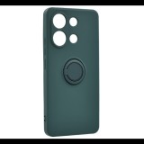 Szilikon telefonvédő (tartógyűrű, mikrofiber plüss belső, mágneses, kameravédő) SÖTÉTZÖLD Xiaomi Redmi Note 13 4G "Gigapack csomagolás" (GP-156194) (GP-156194)