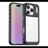 Szilikon telefonvédő (ütésállóság, átlátszó hátlap) FEKETE Apple iPhone 17 Pro "Gigapack csomagolás" (GP-173619) (GP-173619)