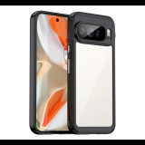 Szilikon telefonvédő (ütésállóság, átlátszó hátlap) FEKETE Google Pixel 10 Pro XL "Gigapack csomagolás" (GP-174323) (GP-174323)