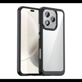 Szilikon telefonvédő (ütésállóság, átlátszó hátlap) FEKETE Honor 400 Lite "Gigapack csomagolás" (GP-170326) (GP-170326)