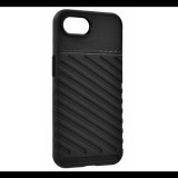 Szilikon telefonvédő (ütésállóság, csíkos, dombor minta) FEKETE Apple iPhone 16e "Gigapack csomagolás" (GP-167554) (GP-167554)