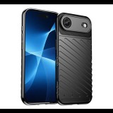 Szilikon telefonvédő (ütésállóság, csíkos, dombor minta) FEKETE Apple iPhone Air "Gigapack csomagolás" (GP-173625) (GP-173625)