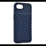 Szilikon telefonvédő (ütésállóság, csíkos, dombor minta) SÖTÉTKÉK Apple iPhone 16e "Gigapack csomagolás" (GP-168393) (GP-168393)