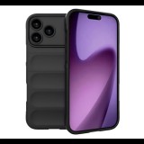 Szilikon telefonvédő (ütésállóság, kameravédő, 3D) FEKETE Apple iPhone 17 Pro "Gigapack csomagolás" (GP-173633) (GP-173633)