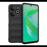 Szilikon telefonvédő (ütésállóság, kameravédő, 3D) FEKETE Infinix Smart 8 4G (X6525) "Gigapack csomagolás" (GP-159558) (GP-159558)