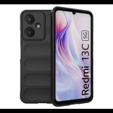 Szilikon telefonvédő (ütésállóság, kameravédő, 3D) FEKETE Xiaomi Redmi 13C 5G "Gigapack csomagolás" (GP-160974) (GP-160974)