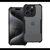 Szilikon telefonvédő (ütésállóság, légpárnás sarok, akril hátlap, kameravédő) FEKETE Apple iPhone 15 Pro "Gigapack csomagolás" (GP-155848) (GP-155848)