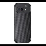 Szilikon telefonvédő (ütésállóság, légpárnás sarok, karbon minta) FEKETE Google Pixel 9a "Gigapack csomagolás" (GP-168487) (GP-168487)