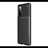 Szilikon telefonvédő (ütésállóság, légpárnás sarok, karbon minta) FEKETE Samsung Galaxy S20 FE (SM-G780) "Gigapack csomagolás" (GP-123454) (GP-123454)