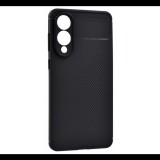 Szilikon telefonvédő (ütésállóság, légpárnás sarok, karbon minta) FEKETE Samsung Galaxy S25 Edge (SM-S937) "Gigapack csomagolás" (GP-174332) (GP-174332)