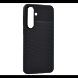 Szilikon telefonvédő (ütésállóság, légpárnás sarok, karbon minta) FEKETE Samsung Galaxy S25 FE (SM-S731) "Gigapack csomagolás" (GP-172578) (GP-172578)