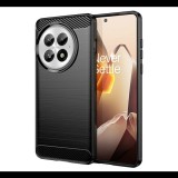 Szilikon telefonvédő (ütésállóság, légpárnás sarok, szálcsiszolt, karbon minta) FEKETE OnePlus 13 5G "Gigapack csomagolás" (GP-167080) (GP-167080)