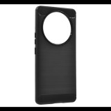 Szilikon telefonvédő (ütésállóság, légpárnás sarok, szálcsiszolt, karbon minta) FEKETE Realme 14 Pro Plus "Gigapack csomagolás" (GP-168651) (GP-168651)