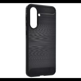 Szilikon telefonvédő (ütésállóság, légpárnás sarok, szálcsiszolt, karbon minta) FEKETE Samsung Galaxy A56 5G (SM-A566) "Gigapack csomagolás" (GP-166428) (GP-166428)