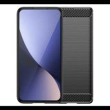 Szilikon telefonvédő (ütésállóság, légpárnás sarok, szálcsiszolt, karbon minta) FEKETE Xiaomi Redmi A5 4G "Gigapack csomagolás" (GP-169309) (GP-169309)