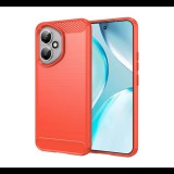Szilikon telefonvédő (ütésállóság, légpárnás sarok, szálcsiszolt, karbon minta) PIROS Honor 400 "Gigapack csomagolás" (GP-170336) (GP-170336)