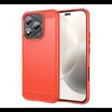 Szilikon telefonvédő (ütésállóság, légpárnás sarok, szálcsiszolt, karbon minta) PIROS Honor 400 Lite "Gigapack csomagolás" (GP-169238) (GP-169238)