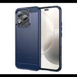 Szilikon telefonvédő (ütésállóság, légpárnás sarok, szálcsiszolt, karbon minta) SÖTÉTKÉK Honor 400 Lite "Gigapack csomagolás" (GP-169239) (GP-169239)