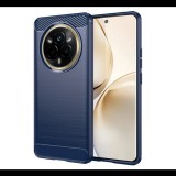 Szilikon telefonvédő (ütésállóság, légpárnás sarok, szálcsiszolt, karbon minta) SÖTÉTKÉK Realme 14 Pro "Gigapack csomagolás" (GP-168657) (GP-168657)