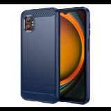 Szilikon telefonvédő (ütésállóság, légpárnás sarok, szálcsiszolt, karbon minta) SÖTÉTKÉK Samsung Galaxy Xcover 7 Pro (SM-G766) "Gigapack csomagolás" (GP-169312) (GP-169312)